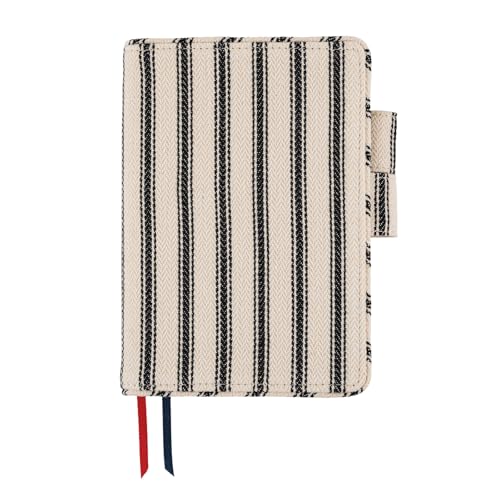 Hobonichi Techo Original/Planner Cover [A6 Cover Only] Lined Fabric: Herringbone (Elfenbeinfarben x Schwarz) von ほぼ日
