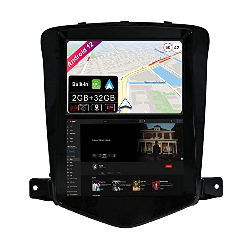 JOYX Android 12 IPS Autoradio Passt für Chevrolet Cruze (2006-2015) - Wireless Carplay Android Auto - Rückfahrkamera + Canbus - 2G+32G - 9.7 Zoll 2 Din - Unterstützen DAB Lenkradsteuerung 4G WiFi BT von 通用