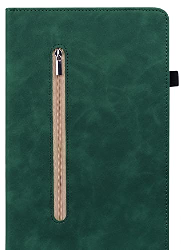Klassische Hülle für Samsung Galaxy Tab A 8.0 (2019) SM-T290 SM-T295 Hülle Cover Flip Stand Leder Wallet 4 Kartenfächer und Geldbörsenschutz (Tab A 8.0 (2019), Grün) von 通用