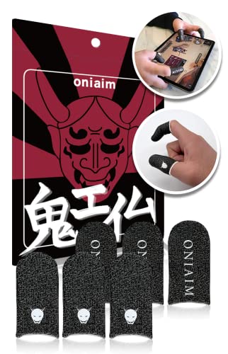 鬼エイム OniAim Gaming-Fingerhüllen, hochempfindlich, Silberfaser, Handy-Game, Daumen-Abdeckungen für FPS, Soundspiele, PUBG Anti-Schweiß-Schutz, 6 Stück (weiß) von 鬼エイム