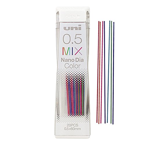 Uni Druckbleistift, NanoDia, farblich sortiert, 0,5 mm, 20 Minen von 三菱鉛筆