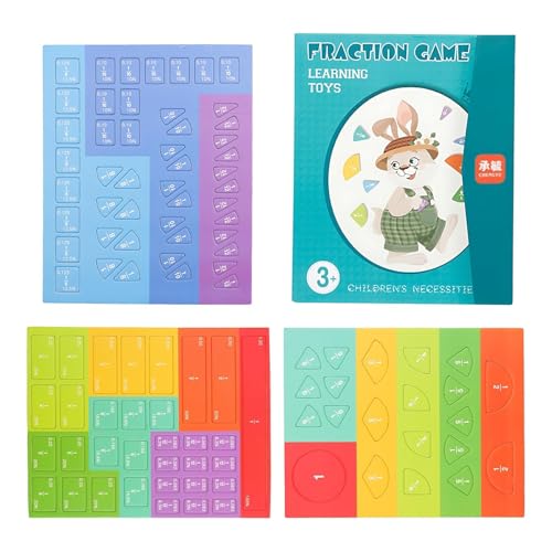 0XBIT Magnetische Puzzle Bruchrechnen, Bruchrechnen material, 9 Farben Bruchrechnen Spiel Magnetisch, Hohe Anerkennung, Bruchrechnen Spiel, für Vorschulerziehung von 0XBIT