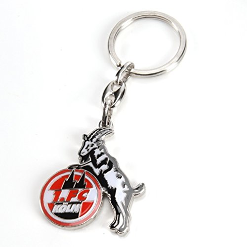 1. FC Köln Schlüsselanhänger Logo Emaille, Anhänger, Keychain - Plus Lesezeichen I Love Köln von 1. FC Köln