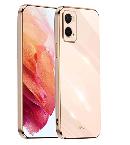 PEIYE Hülle für Xiaomi Poco X5 Pro 5G, TPU Silikon Schutzhülle Mit Galvanisierte goldene Rand -rosa von 1