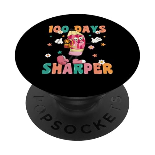 100 Tage schärfer PopSockets Klebender PopGrip 100 Tage schärfer PopSockets Klebender PopGrip von 100 Days Sharper School Teacher Student Learn Gift