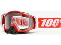 100% Goggles 100% RACECRAFT FIRE RED (Anti-Fog Transparent Glass + 10 Skidding) (NEW) von 100%