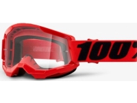100% Goggles 100% STRATA 2 RED (Transparent Glass Anti-Fog, LT 88% -92%) (NEW) von 100%