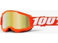 100% Schutzbrille 100% STRATA 2 ORANGE (Anti-Beschlag Gold-Spiegelglas, LT 28%+/-5%) (NEU) von 100%