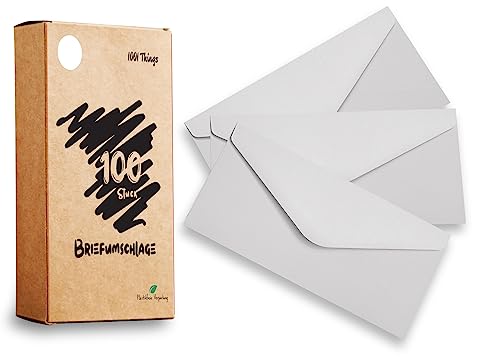 100 Briefumschlage Din Lang (Cremefarben) von 1001 Things