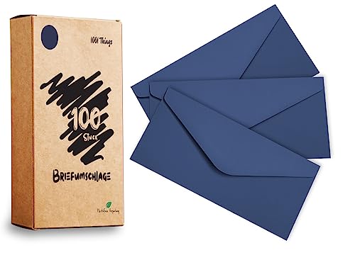 100 Briefumschlage Din Lang (natchblau) von 1001 Things