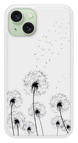 1001 coques : Schutzhülle aus verstärktem Silikon, bedruckt, kompatibel mit iPhone 15 – Design Löwenzahn schwarz, bedruckt in Frankreich, Schutzhülle aus festem Silikon. 1001 coques : Schutzhülle aus verstärktem Silikon, bedruckt, kompatibel mit iPhone 15 – Design Löwenzahn schwarz, bedruckt in Frankreich, Schutzhülle aus festem Silikon. von 1001 coques