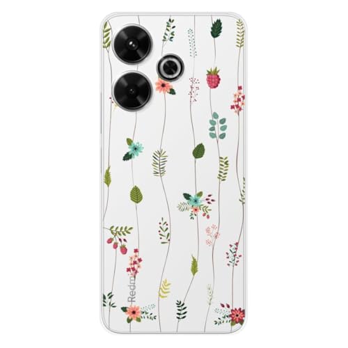 1001 coques Schutzhülle aus Silikon, bedruckt, kompatibel mit Xiaomi Redmi 13 4G, Blumenmotiv von 1001 coques