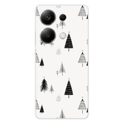 1001 Schutzhülle aus Silikon, bedruckt, kompatibel mit Xiaomi Redmi Note 13 Pro 4G NO, eleganter Tannenbaum von 1001coques