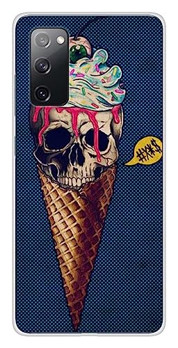 Schutzhülle aus Silikon, bedruckt, für Samsung Galaxy S20 FE Ice Cream Skull Blue von 1001 coques