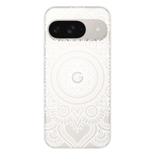 1001COQUES Schutzhülle für Google Pixel 9, Design Mandala, weiß, bedruckt in Frankreich, weiche Silikonhülle 1001COQUES Schutzhülle für Google Pixel 9, Design Mandala, weiß, bedruckt in Frankreich, weiche Silikonhülle von 1001 coques
