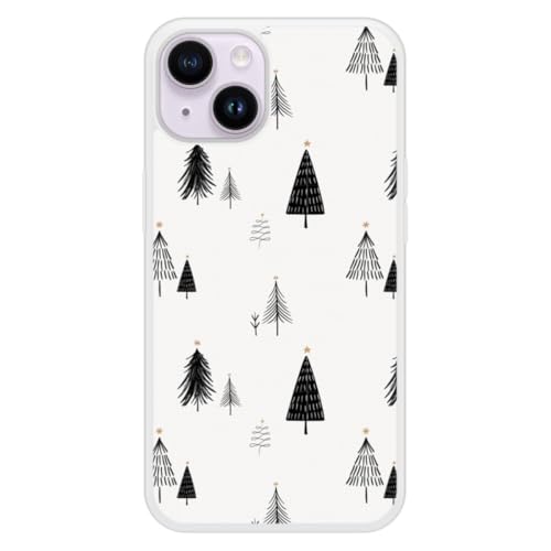 Schutzhülle aus verstärktem Silikon, bedruckt, kompatibel mit Apple iPhone 14 NO, eleganter Tannenbaum Schutzhülle aus verstärktem Silikon, bedruckt, kompatibel mit Apple iPhone 14 NO, eleganter Tannenbaum von 1001 coques