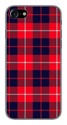 1001Rückseitenschutz aus Silikon für Apple iPhone SE 2020, Schottenkaro, Rot 2 von 1001coques