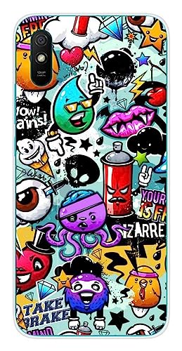1001 coques Schutzhülle aus Silikon, bedruckt, kompatibel mit Xiaomi Redmi 9A Redmi 9AT Redmi 9i Graffiti 2 1001 coques Schutzhülle aus Silikon, bedruckt, kompatibel mit Xiaomi Redmi 9A Redmi 9AT Redmi 9i Graffiti 2 von 1001 coques