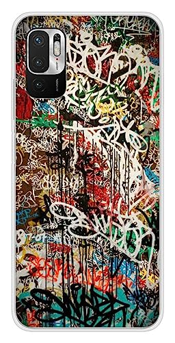 1001coques Schutzhülle aus Silikon, bedruckt, kompatibel mit Xiaomi Redmi Note 10 Redmi Note 10S Graffiti 1 von 1001coques