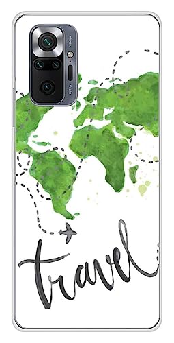 1001coques Schutzhülle aus Silikon, bedruckt für Xiaomi Redmi Note 10 Pro Map Travel von 1001coques