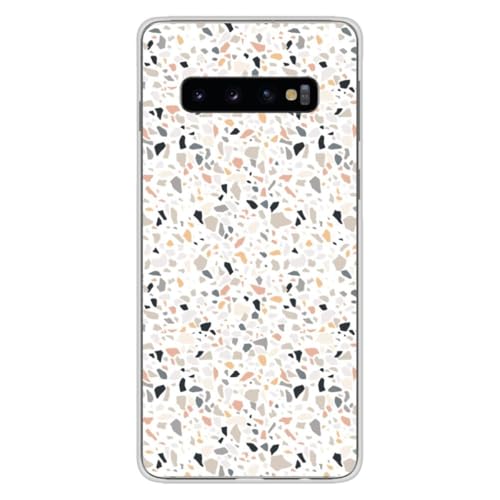 1001coques Schutzhülle für Samsung Galaxy S10 Plus, Design: Terrazzo Color, bedruckt in Frankreich, weiche Silikonhülle von 1001coques