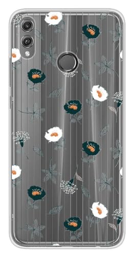 Schutzhülle aus Silikon, bedruckt, kompatibel mit Huawei Honor 8X, Gartenblumen von 1001coques