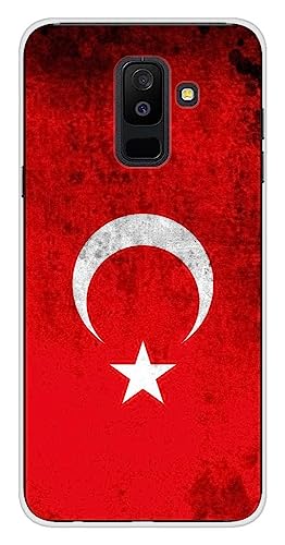 Schutzhülle aus Silikon, bedruckt, kompatibel mit Samsung Galaxy A6 Plus 2018, Flagge der Türkei von 1001coques