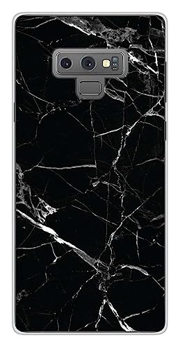 Schutzhülle aus Silikon, bedruckt, kompatibel mit Samsung Galaxy Note 9, Marmor, Schwarz von 1001coques