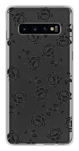 Schutzhülle aus Silikon, bedruckt, kompatibel mit Samsung Galaxy S10, schwarze Rosen Schutzhülle aus Silikon, bedruckt, kompatibel mit Samsung Galaxy S10, schwarze Rosen von 1001coques