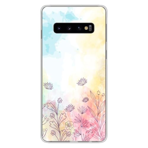 Schutzhülle aus Silikon, bedruckt, kompatibel mit Samsung Galaxy S10 Plus, Wasserfarben von 1001coques
