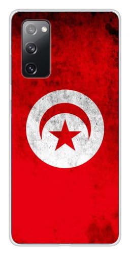 Schutzhülle aus Silikon, bedruckt, kompatibel mit Samsung Galaxy S20 FE, Flagge Tunesien von 1001coques