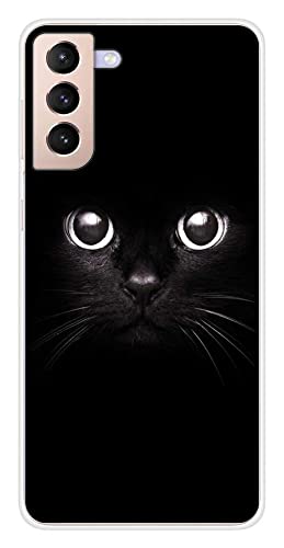 Schutzhülle aus Silikon, bedruckt, kompatibel mit Samsung Galaxy S21 Plus, Katzenaugen Schutzhülle aus Silikon, bedruckt, kompatibel mit Samsung Galaxy S21 Plus, Katzenaugen von 1001coques