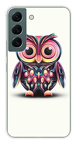 Schutzhülle aus Silikon, bedruckt, kompatibel mit Samsung Galaxy S22, bunte Eulen von 1001coques