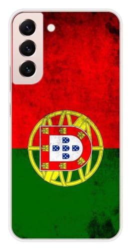 Schutzhülle aus Silikon, bedruckt, kompatibel mit Samsung Galaxy S22 Plus, Flagge Portugal von 1001coques