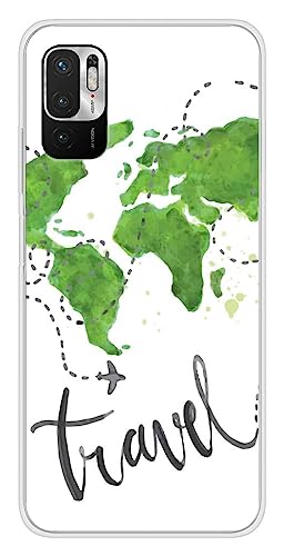 Schutzhülle aus Silikon, bedruckt für Xiaomi Redmi Note 10 Redmi Note 10S Map Travel von 1001coques