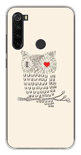 Schutzhülle aus Silikon für Xiaomi Redmi Note 8 – I Love Eulen von 1001coques