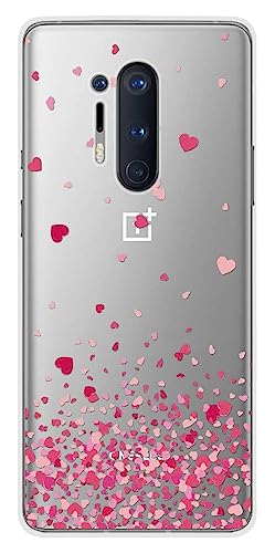 Silikon-Schutzhülle für OnePlus 8 Pro – Herz-Konfetti Rosa von 1001coques
