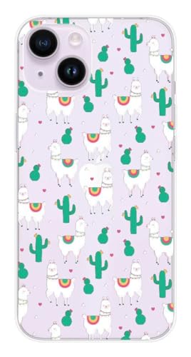Silikonhülle bedruckt für Apple iPhone 14, Kaktus und Alpaka von 1001coques