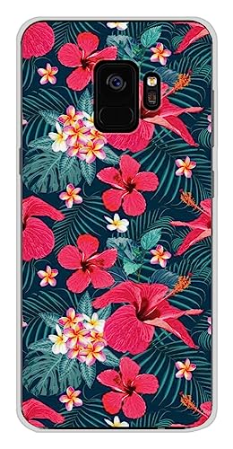Silikonhülle für Samsung Galaxy S9, Hibiskus, bedruckt, Fuchsia von 1001coques