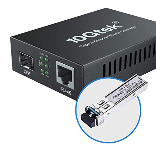 1.25G Media Converter(kit #4), SFP Slot, with a SFP Module, SMF, 1550-nm, 80-km von 10Gtek