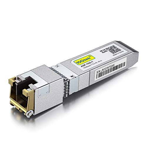 10Gb SFP+ auf RJ45 Modul 30-Meter, 10GBase-T Kupfer CAT.6a Transceiver Kompatibel für Cisco SFP-10G-T-S, Ubiquiti UniFi UF-RJ45-10G, Mikrotik S+RJ10, Netgear, TP-Link, D-Link von 10Gtek