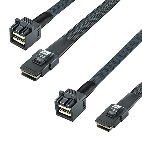 10Gtek® [2 Stück Mini SAS SFF-8643 zu SFF-8087 Kabel, Internal Mini SAS HD to Mini SAS Cable, 1-Meter(3.3-ft) von 10Gtek