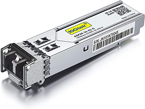 10Gtek® für Intel 1G SFP SX Multimode Modul, 1000Base-SX Mini-Gbic Fibre Transceiver, Dual LC Connector, 850nm, 550-Meter von 10Gtek