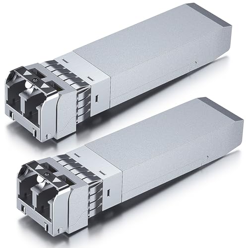 10Gtek [2 Stück] Intel E10GSFPSR SFP+ SR Multimode Transceiver, 10GBase-SR SFP+ Fibre Module, Dual LC Connector, 850 nm, 300 m von 10Gtek