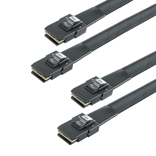 10Gtek [2 Stück] SFF-8087 zu SFF-8087 0.5-Meter Internes Mini SAS Kabel, Mini SAS 36Pin SFF-8087 to SFF-8087 Cable, Thin, Flexible von 10Gtek