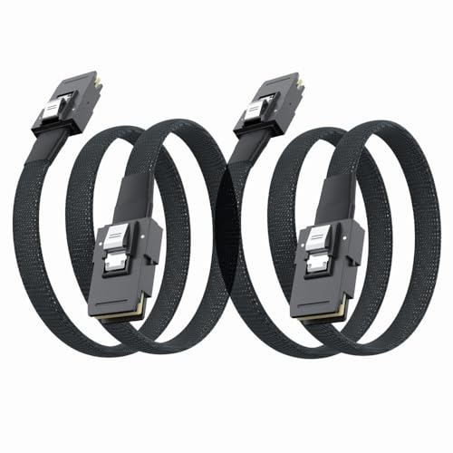 [2 Stück] 10Gtek® SFF-8087 zu SFF-8087 0.8-Meter Internes Mini SAS Kabel, Mini SAS 36Pin SFF-8087 to SFF-8087 Cable, 100-Ohms von 10Gtek