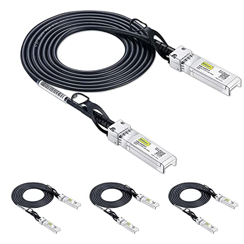 10Gtek [4 Stück] SFP+ DAC Twinax Kabel 1-Meter(3.3ft), 10G SFP+ to SFP+ Direct Attach Copper Passive Cable für Cisco SFP-H10GB-CU1M, Ubiquiti UniFi, TP-Link, Netgear, D-Link, Zyxel, Mikrotik and More von 10Gtek