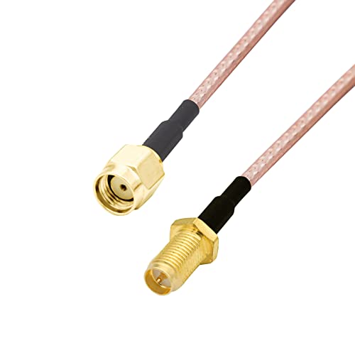 10Gtek 6 GHz RP-SMA Cable, RG316, RP-SMA Male to RP-SMA Female, Straight to Staight, 50-ohm, 0.15-m, Pack of 2 von 10Gtek
