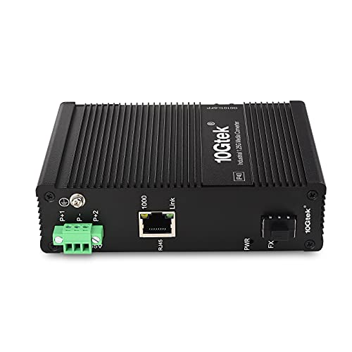 10Gtek Gigabit 1.25G Industrial IP40 Media Converter, (w/ 20-km SFP transceiver), G0101i, DIN-Rail Mount von 10Gtek