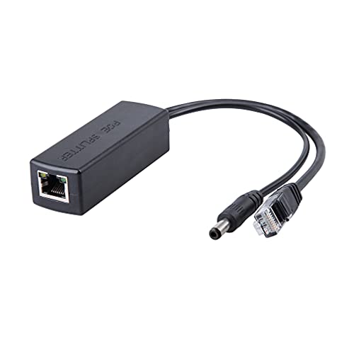 #10Gtek# Gigabit POE-Splitter-Adapter 48 V auf 12 V, 5.5 x 2.1 mm DC, IEEE 802.3af/at-konform 10/100/1000 Mbit/s bis zu 100 Meter für Überwachungskamera, Wireless Access Point und VoIP-Telefon von 10Gtek
